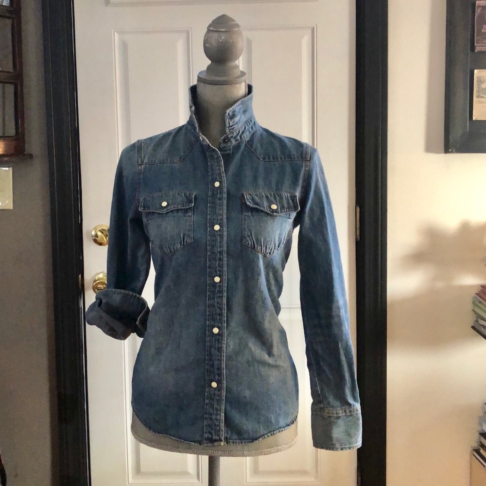 J.Crew Western Denim Shirt.